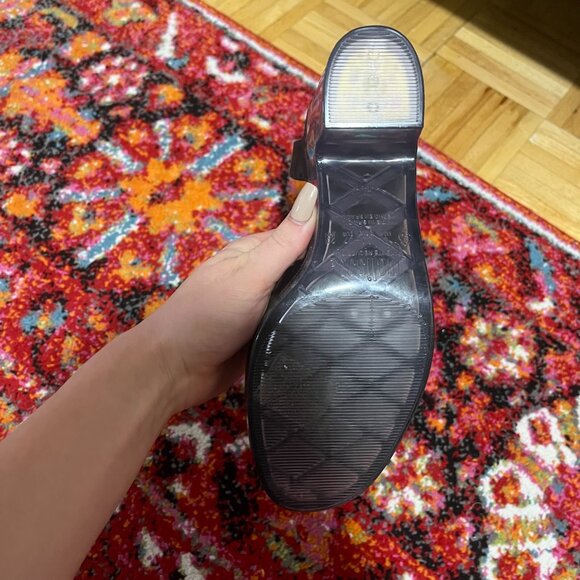 NWOT Melissa Patrick Cox Jelly Sandals w Liquid Heel Hearts Glitter, Scented, 6 - Picture 7 of 7